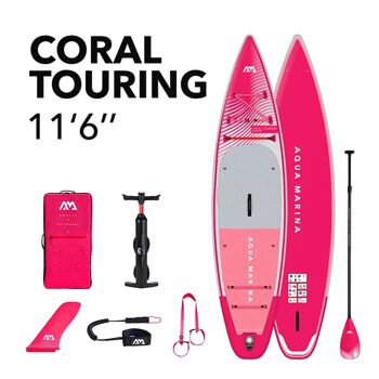 Туринговый сап борд Aqua Marina Coral Touring 11'6 Raspberry