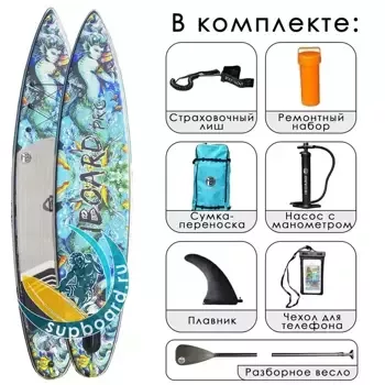 Универсальная доска для плавания iBoard PRO 12'6" Sirena